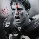 Brian Cushing Autographed 16x20 B&W Bloody Face *Red Photo- JSA W Authenticated