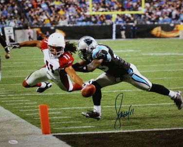Larry Fitzgerald Autographed 16x20 Touchdown Dive Photo- JSA W Authenticated