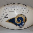 Tavon Austin Autographed St Louis Rams Logo Football- Austin Hologram