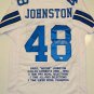 Daryl Johnston Signed / Autographed White Stat Jersey- JSA W Authenticated