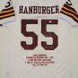 Chris Hanburger HOF Signed / Autographed White Stat Jersey- JSA W Authenticated