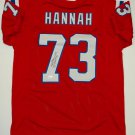 John Hannah Signed / Autographed Red Jersey- JSA W Authenticated
