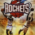 Hakeem Olajuwon Clyde Drexler Autographed 16x20 Houston Rockets Photo- JSA Auth