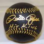 Pete Rose Hit King Autographed Rawlings OML Black Baseball- JSA Authenticated