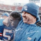 Bill Parcells & Lawrence Taylor Autographed 16x20 Laughing Photo- JSA W Auth