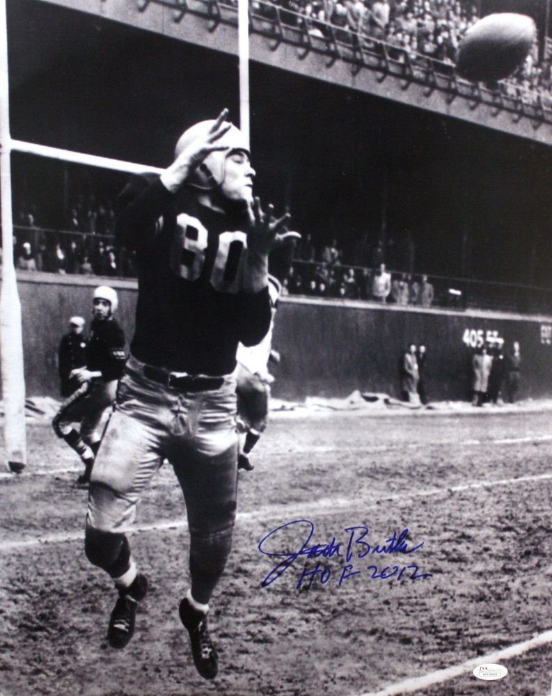 Jack Butler Autographed 16x20 B&W Catching Photo- JSA Authenticated