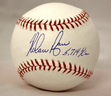 Nolan Ryan 5714 K's Autographed Rawlings OML Baseball- Nolan Ryan Hologram