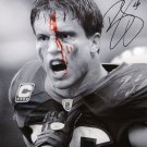 Brian Cushing Autographed 20x24 B&W Bloody Face Canvas- JSA W Authenticated