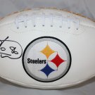 Hines Ward Autographed Pittsburgh Steelers Logo Football- JSA Authenticated