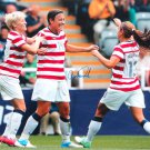 Abby Wambach Autographed 16x20 Team USA Cheering Photo- JSA Authenticated