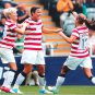 Abby Wambach Autographed 16x20 Team USA Cheering Photo- JSA Authenticated