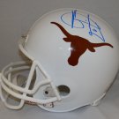 Vince Young Autographed F/S University of Texas Longhorns *Blue Helmet- JSA Auth