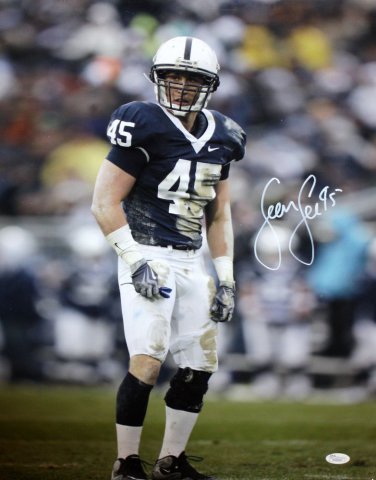 Sean Lee Autographed 16x20 Muddy Penn State Photo- JSA Authenticated