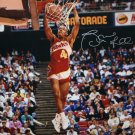 Spud Webb Autographed 16x20 Hawks Dunking Photo- JSA Authenticated