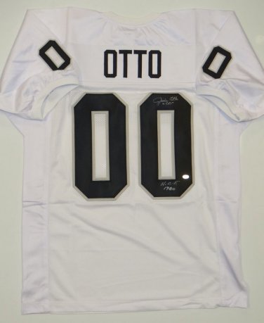 Jim Otto HOF Signed / Autographed White Jersey- Otto Hologram
