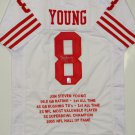 Steve Young Signed / Autographed White Stat Jersey- Young Hologram