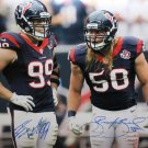 JJ Watt & Brooks Reed Autographed 16x20 On Field Photo- JSA W Authenticated