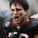 Brian Cushing Autographed 8x10 Bloody Face *Blue Photo- JSA W Authenticated
