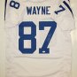 Reggie Wayne Signed / Autographed White w/Blue Jersey- JSA Authenticated