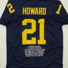 Desmond Howard Signed / Autographed Navy Blue Stat Jersey- JSA Authenticated
