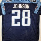Chris Johnson Autographed Blue Reebok Tennessee Titans Jersey- JSA Authenticated