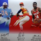 Campbell, Ryan & Olajuwon Autographed 16x20 Houston Legends Photo- JSA Witness