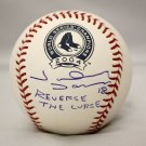 Johnny Damon Reverse Autographed Rawlings OML 2004 Baseball- JSA Authenticated