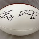 David Wilson Ahmad Bradshaw Autographed New York Giants Logo Football- JSA Auth