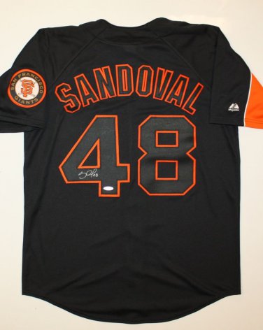 Pablo Sandoval Autographed Black San Francisco Giants Jersey- TriStar Auth