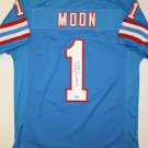 Warren Moon Signed / Autographed Blue w/ White Jersey- JSA Authenticated