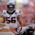 Brian Cushing Autographed 16x20 Front View On Field Photo- JSA W Authenticated