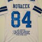 Jay Novacek Signed / Autographed White Stat Jersey- JSA W Authenticated