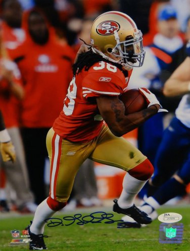 Dashon Goldson Autographed 8x10 Vertical Running Photo- JSA Authenticated