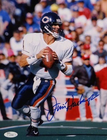 Jim Harbaugh Autographed 8x10 Chicago Bears Photo- JSA Authenticated