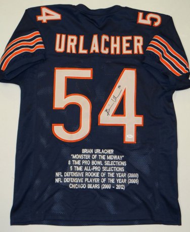 Brian Urlacher Signed / Autographed Navy Blue Stat Jersey- JSA Authenticated
