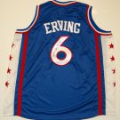 Julius Erving Signed / Autographed Blue Jersey- JSA W Authenticated