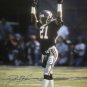 Deion Sanders Autographed 16x20 Cheering (Blue) Photo- JSA W Authenticated