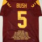 Reggie Bush Signed / Autographed Maroon Stat Jersey- Bush Hologram