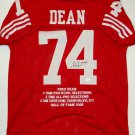 Fred Dean HOF Signed / Autographed Red Stat Jersey- JSA W Authenticated