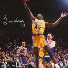 James Worthy Autographed 16x20 In The Air LA Lakers Photo- JSA Authenticated