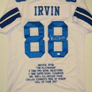 Michael Irvin Signed / Autographed White Stat Jersey- PSA/DNA Authenticated