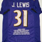 Jamal Lewis Signed / Autographed Purple Stat Jersey- JSA W Authenticated