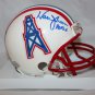 Warren Moon Autographed White Houston Oilers Mini Helmet- JSA / Hologram