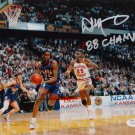 Danny Manning Autographed 8x10 KU Against OU Sooners Photo- JSA W Authenticated