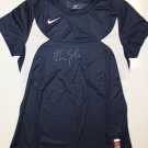 Hope Solo Autographed Nike Dri-Fit Blue Soccer Jersey- JSA W Authenticated
