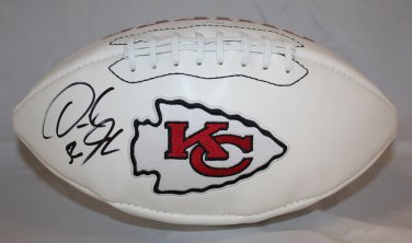 Derrick Johnson Autographed Kansas City Chiefs Logo Football- JSA Authenticated