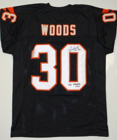 Ickey Woods Shuffle Man Signed / Autographed Black Jersey- JSA Authenticated