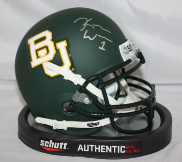 Kendall Wright Autographed Baylor Bears Green Mini Helmet- JSA W Authenticated