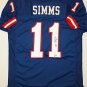 Phil Simms Signed / Autographed Blue Jersey- JSA Authenticated