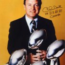 Chuck Noll Autographed 16x20 With 4 Trophies Photo- JSA Authenticated